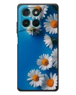 Чехол для Motorola Moto G77 с картинкой «Белоснежные маргаритки»