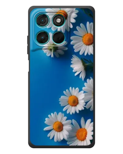 Чехол для Motorola Moto G77 с картинкой «Белоснежные маргаритки»