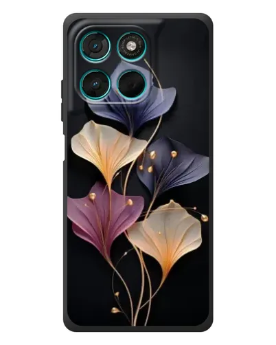 Чехол для Motorola Moto G77 с картинкой «Лиловые цветы грации»
