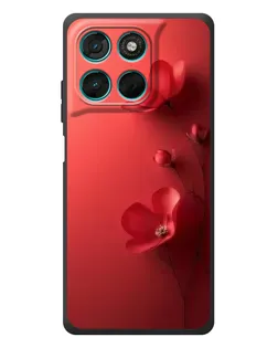 Чехол для Motorola Moto G77 с картинкой «Маковые соцветия»
