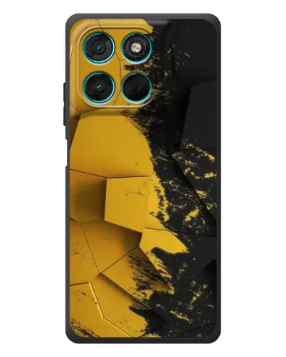 Чехол для Motorola Moto G77 с картинкой «Золотые осколки геометрии» Чехол для Motorola Moto G77 с картинкой «Золотые осколки геометрии»