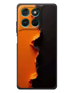 Чехол для Motorola Moto G77 с картинкой «Оранжевый разлом»