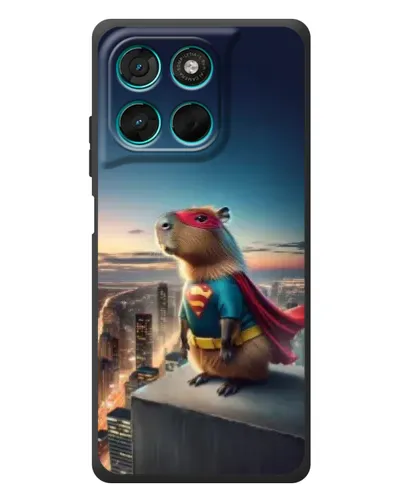 Чехол для Motorola Moto G77 с картинкой «Капи-мен супергерой» Чехол для Motorola Moto G77 с картинкой «Капи-мен супергерой»