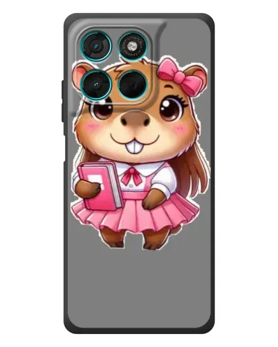 Чехол для Motorola Moto G77 с картинкой «Девочка капибара» Чехол для Motorola Moto G77 с картинкой «Девочка капибара»