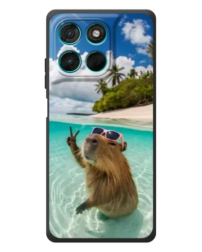 Чехол для Motorola Moto G77 с картинкой «Капибара на море» Чехол для Motorola Moto G77 с картинкой «Капибара на море»