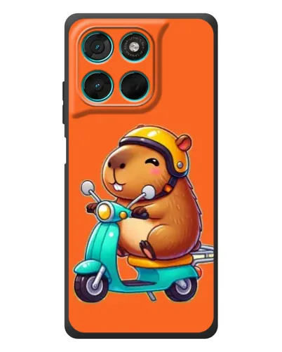 Чехол для Motorola Moto G77 с картинкой «Капибара на скутере» Чехол для Motorola Moto G77 с картинкой «Капибара на скутере»