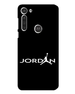 Чехол для Motorola MOTO G8 с картинкой «Jordan White Logo»