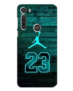 Чехол для Motorola MOTO G8 с картинкой «Jordan Cyan 23»