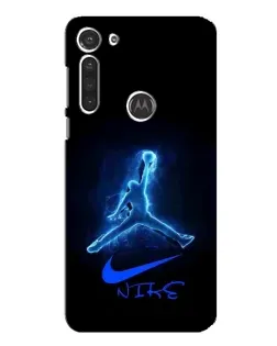 Чехол для Motorola MOTO G8 с картинкой «Jordan Neon Blue»