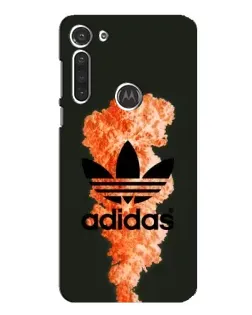 Чехол для Motorola MOTO G8 с картинкой «Оранжевый дым Adidas»