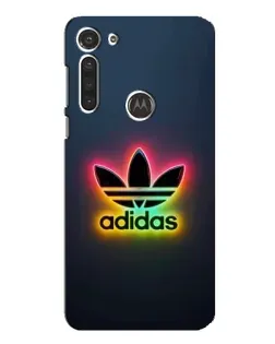 Чехол для Motorola MOTO G8 с картинкой «Неоновый Adidas»