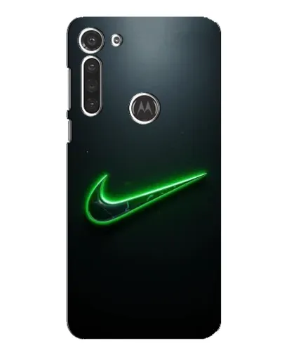 Чехол для Motorola MOTO G8 с картинкой «Неоновый контур Nike»