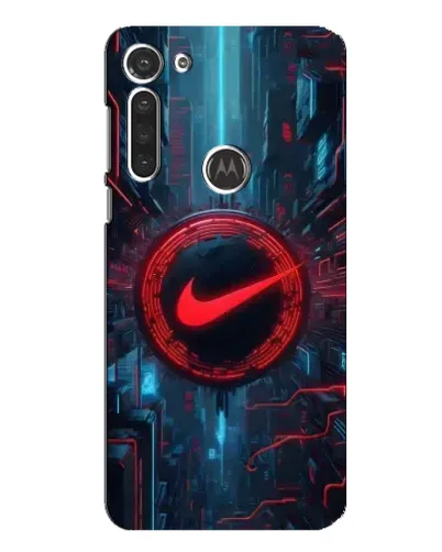 Чехол для Motorola MOTO G8 с картинкой «Техногенный стиль Nike»