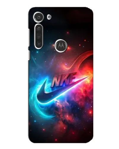 Чехол для Motorola MOTO G8 с картинкой «Огненный логотип Nike»
