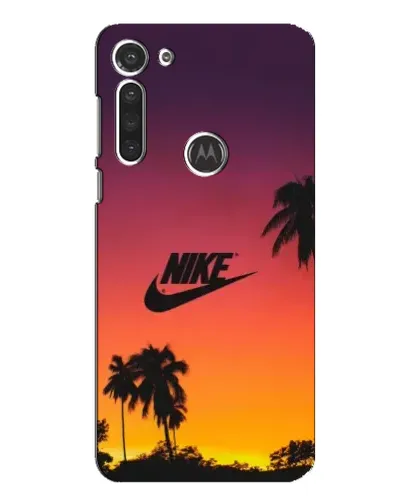 Чехол для Motorola MOTO G8 с картинкой «Nike на закате солнца»