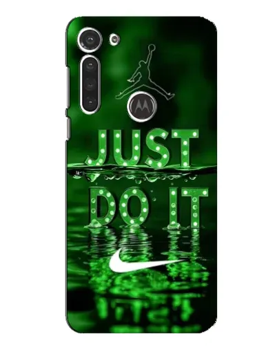Чехол для Motorola MOTO G8 с картинкой «Зеленый неоновый Nike»