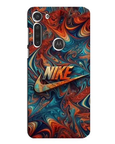 Чехол для Motorola MOTO G8 с картинкой «Nike в абстракции»