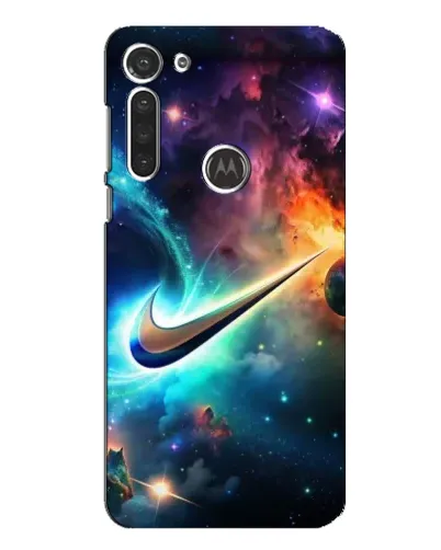 Чехол для Motorola MOTO G8 с картинкой «Космический Nike Swoosh»