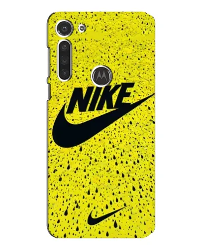 Чехол для Motorola MOTO G8 с картинкой «Желтый текстурный Nike»