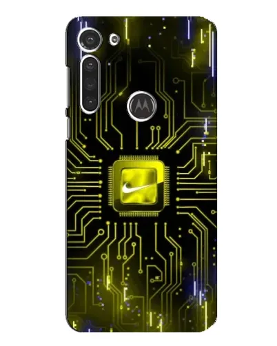 Чехол для Motorola MOTO G8 с картинкой «Nike — золотая искра»