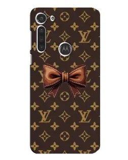 Чехол для Motorola MOTO G8 с картинкой «LV с бантом»