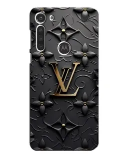 Чехол для Motorola MOTO G8 с картинкой «Кожаная текстура LV»
