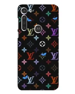 Чехол для Motorola MOTO G8 с картинкой «Цветная монограмма LV»