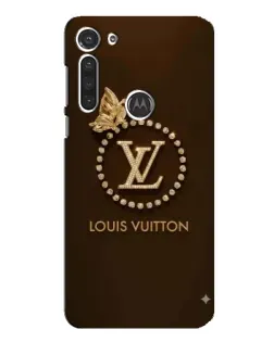 Чехол для Motorola MOTO G8 с картинкой «LV — золотая печать»