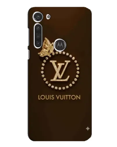 Чехол для Motorola MOTO G8 с картинкой «LV — золотая печать»
