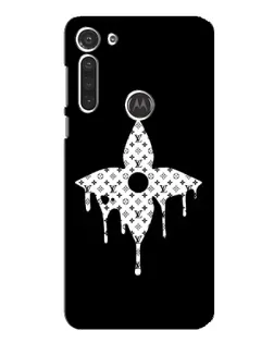 Чехол для Motorola MOTO G8 с картинкой «Цветочная монограмма»