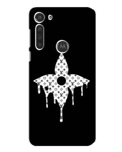 Чехол для Motorola MOTO G8 с картинкой «Цветочная монограмма»