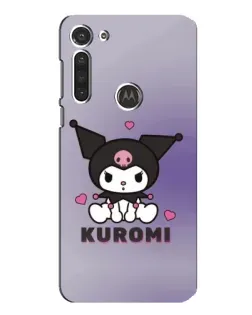 Чехол для Motorola MOTO G8 с картинкой «Kuromi — фиолетовый арт»