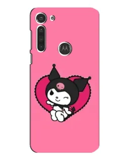 Чехол для Motorola MOTO G8 с картинкой «Kuromi — любовь в сердце»