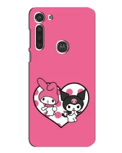Чехол для Motorola MOTO G8 с картинкой «Kuromi и My Melody»