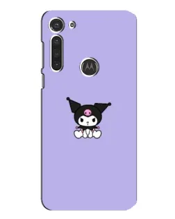 Чехол для Motorola MOTO G8 с картинкой «Kuromi — фиолетовый минимализм»