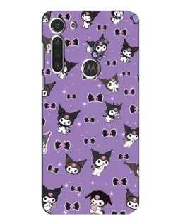 Чехол для Motorola MOTO G8 с картинкой «Kuromi — паттерн»
