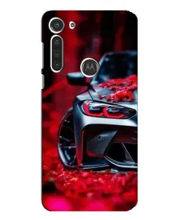 Чехол для Motorola MOTO G8 с картинкой «Спортивная BMW и цветы» Чехол для Motorola MOTO G8 с картинкой «Спортивная BMW и цветы»
