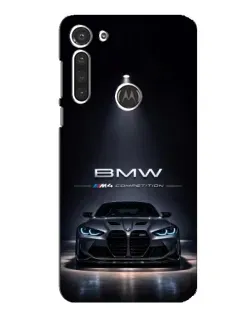 Чехол для Motorola MOTO G8 с картинкой «BMW сквозь ночной город»
