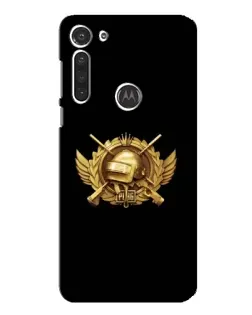 Чехол для Motorola MOTO G8 с картинкой «PUBG — оранжевый градиент»