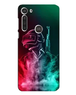Чехол для Motorola MOTO G8 с картинкой «PUBG — огненный воин»