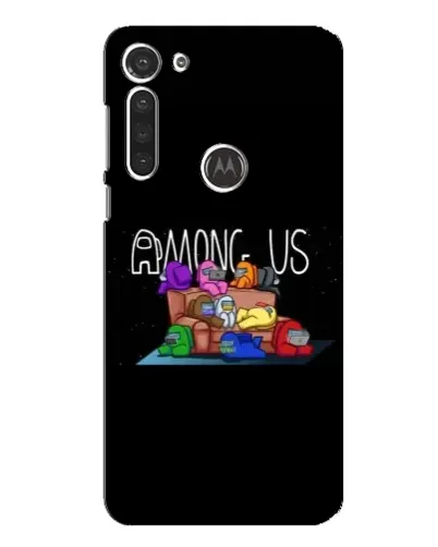 Чехол для Motorola MOTO G8 с картинкой «Логотип Among Us»
