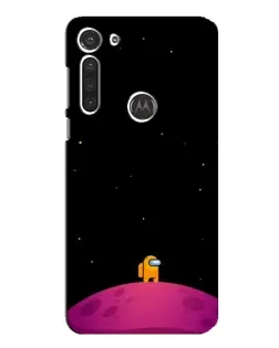 Чехол для Motorola MOTO G8 с картинкой «Одинокий герой на планете»
