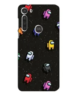 Чехол для Motorola MOTO G8 с картинкой «Космический паттерн Among Us»