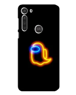 Чехол для Motorola MOTO G8 с картинкой «Among Us неоновое сияние»