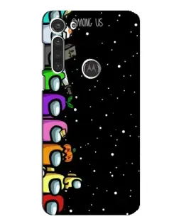 Чехол для Motorola MOTO G8 с картинкой «Команда Among Us»