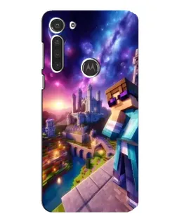 Чехол для Motorola MOTO G8 с картинкой «Стив и космос»