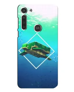 Чехол для Motorola MOTO G8 с картинкой «Черепаха Minecraft»