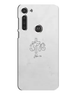 Чохол для Motorola MOTO G8 з картинкою «Івана 3:16 Хрест»