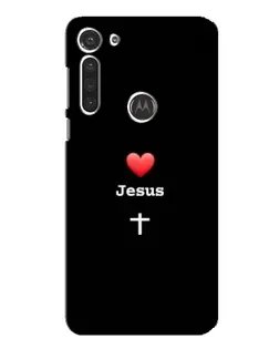 Чохол для Motorola MOTO G8 з картинкою «Серце - Jesus»