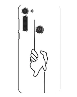Чохол для Motorola MOTO G8 з картинкою «Рука тримає»